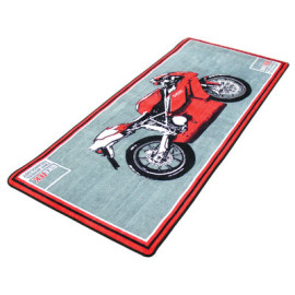 Tappetino da Garage per Moto in fibra di nylon antiscivolo con grafica DUCATI MOTO
