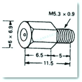 GETTO DEL MASSIMO HJ100 CON TESTA ESAGONALE PER CARBURATORI MIKUNI