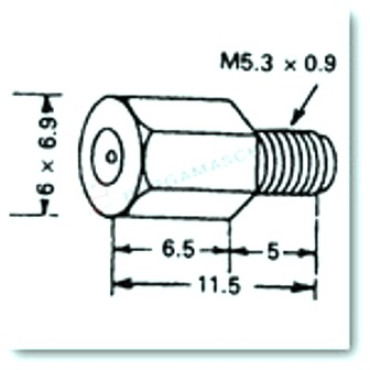 GETTO DEL MASSIMO HJ100 CON TESTA ESAGONALE PER CARBURATORI MIKUNI