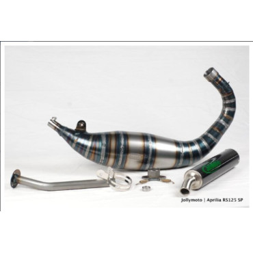 Scarico Completo Jolly Moto per APRILIA 2 TEMPI RS125 SP 1995-2012  JOLLYMOTO EXHAUST TERMINALE IN ALLUMINIO