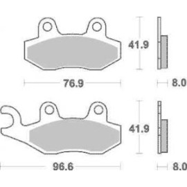 Pastiglie Freno Anteriore SBS Sinterizzate SX (1 pezzo per 1 discho) SUZUKI AN BURGMAN 400 (2007> K7/K8/K9/K10)