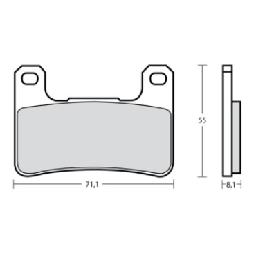 Pastiglie freno mescola Z04 per SUZUKI GSX-R 600 (2004-2010) - GSX-R 1000 (2004-2011) - KAWASAKI Z 1000 (2010-2018) - ZX-10R 1000 (2008-2015)