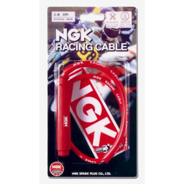 Attacco Candela Dritto CR1 con Cavo in Silicone Schermato Racing NGK per Moto