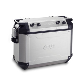 Valigia laterale Trekker Outback, in alluminio naturale, 37 lt.