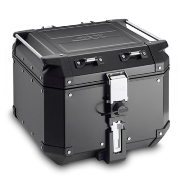 Valigia MONOKEY® Trekker Outback Black Line in alluminio verniciato nero, 42 lt