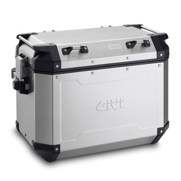 Valigia laterale Trekker Outback in alluminio naturale, 48 lt.