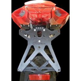 Porta Targa Regolabile LIGHTECH completo luce targa e Catadiottro per MV AGUSTA BRUTALE F3 675 / BRUTALE 800 (2012/2015)