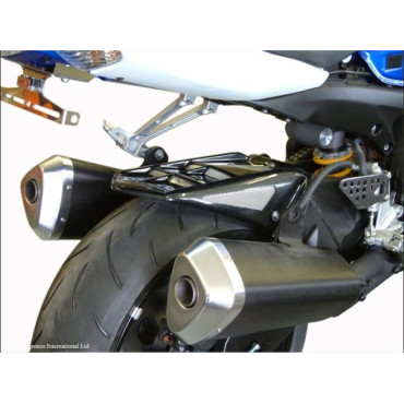 Parafango Posteriore  BIANCO - RETINA ARGENTO per SUZUKI GSXR1000 (09-13)