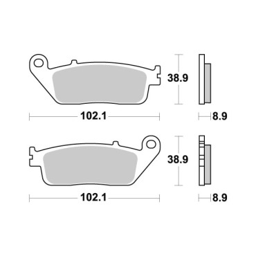 Pastiglia freno SBS Anteriore  Sinterizzate YAMAHA X CITY 125 (2008-) X-MAX - 125 (2010-) X-CITY 250 (2007-) - X-MAX 250 (2010-) X-MAX 400(2013)