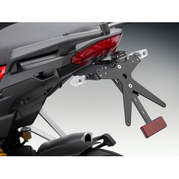 Porta Targa Regolabile Omologato RIZOMA linea FOX con luce targa LED e Catadiottro Specifico per DUCATI MULTISTRADA 1200 / S / ABS (2010>)