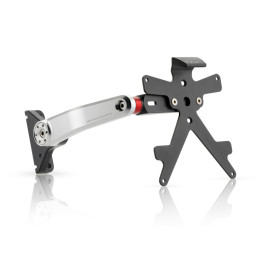 Porta Targa Regolabile Monobraccio Omologato SIDE ARM RIZOMA con luce targa LED e Catadiottro specifico per MV BRUTALE  675 / 800  (2012>) - MV AGUSTA RIVALE 800 (2013-2015)