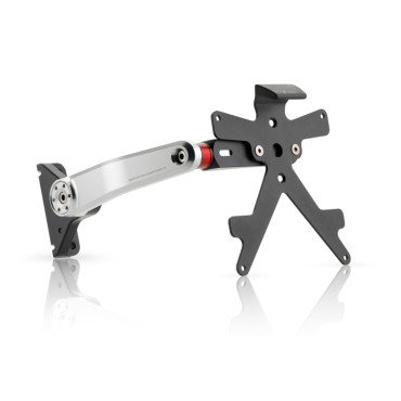 Porta Targa Regolabile Monobraccio Omologato SIDE ARM RIZOMA con luce targa LED e Catadiottro specifico per MV BRUTALE  675 / 800  (2012>) - MV AGUSTA RIVALE 800 (2013-2015)