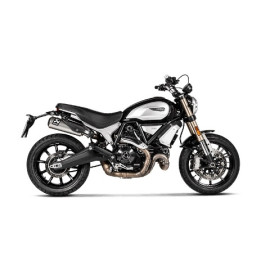 TERMINALI DI SCARICO OMOLOGATO AKRAPOVIC LINEA SLIP ON (TITANIO) per DUCATI SCRAMBLER 1100 (2018>)