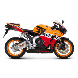 Terminale di scarico Akrapovic SPLIT-ON Esagonale full Titanio Omologato con DB-Killer HONDA CBR 600 RR (2013>)
