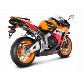 Terminale di scarico Akrapovic SPLIT-ON Esagonale full Titanio Omologato con DB-Killer HONDA CBR 600 RR (2013>)