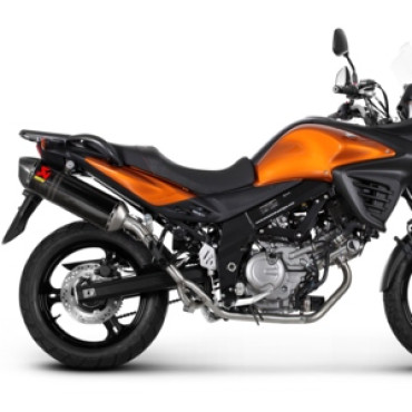 Terminale di scarico Akrapovic SPLIT-ON Esagonale Carbonio NON Omologato con DB-Killer SUZUKI 650 V-STROM / ABS (2004-2015)