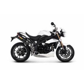 Terminale di scarico Akrapovic SPLIT-ON Esagonale full Titanio con DB-Killer Omologato TRIUMPH SPEED TRIPLE 1050 / R 1050 (2011/2014)