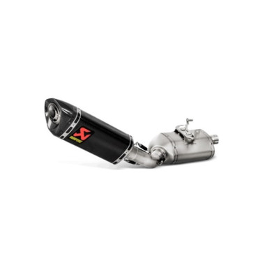 Terminale di scarico silenziatore AKRAPOVIC serie SLIP ON (TITANIO) OMOLOGATO per TRIUMPH STREET TRIPLE 765 R / S / RS (2018>)