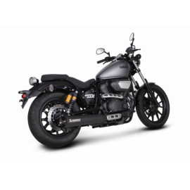 Terminale Akrapovic Linea Slip on (BLACK) inox nero per YAMAHA XV950 / XV950R (2013-2015)
