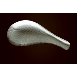 Specchietti a goccia in vera fibra di alluminio Lightech con vetro in plexiglass antigraffio - base piccola - colore Alluminio