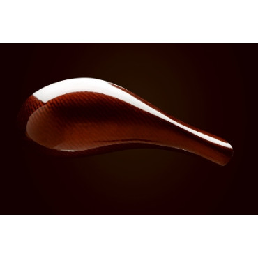 Specchietti a goccia in vera fibra di alluminio verniciato Lightech con vetro in plexiglass antigraffio - base piccola - colore Rosso