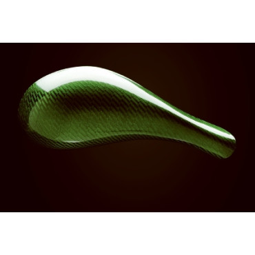Specchietti a goccia in vera fibra di alluminio verniciato Lightech con vetro in plexiglass antigraffio - base piccola - colore Verde