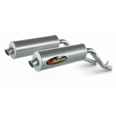 Coppia terminali di scarico Akrapovic SPLIT-ON SP SERIES  Ovali Inox / Titanio con DB-Killer Non Omologati Honda XL 1000 VARADERO (2005/2008)