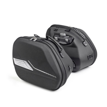 Coppia di borse laterali Multilock SPORT-T RANGE GIVI termoformate espandibili, 22 litri.