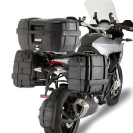 Valigia nera TREKKER Black Line  52 lt. con finitura in alluminio verniciato nero