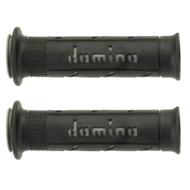 Manopole Domino Racing Bicolore Nero-Grigio, XM2 Double Super Soft Forate