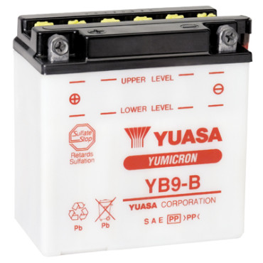 Batteria Yuasa YB9-B Ah 9 DIMENSIONI 138x77x141