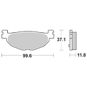 PASTIGLIE FRENO POSTERIORE SBS (SINTERIZZATA) per YAMAHA MAJESTY 400 / X-MAX 400