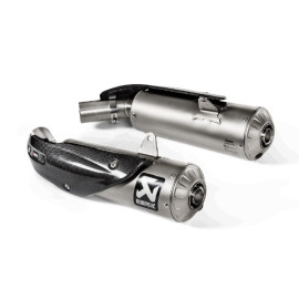 TERMINALI DI SCARICO OMOLOGATO AKRAPOVIC LINEA SLIP ON (TITANIO) per DUCATI SCRAMBLER 1100 (2018>)