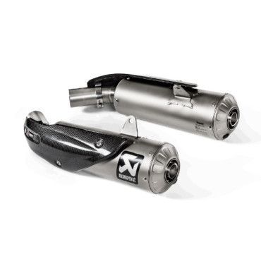 TERMINALI DI SCARICO OMOLOGATO AKRAPOVIC LINEA SLIP ON (TITANIO) per DUCATI SCRAMBLER 1100 (2018>)