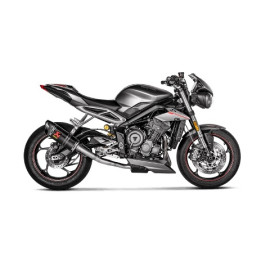Terminale di scarico AKRAPOVIC Linea SLIP ON (CARBONIO) NON OMOLOGATO per TRIUMPH STREET TRIPLE 765 S / R / RS (2017)