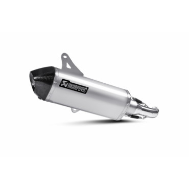 Silenziatore omologato, fodero inox fondello in carbonio Linea Slip on (TITANIO) per VESPA GTS 125ie SUPER (09/13>) - GTS 250 (05/13) - GTS 300 (08/13>) - GTV 250 (06/13) - GTV 300 (10/13>)
