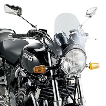 Cupolino universale GIVI per moto Naked, fumé 29,5 x 34 cm (H x L), kit di attacchi universale incluso