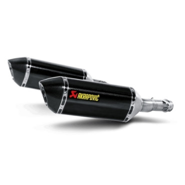 Coppia silenziatori di scarico AKRAPOVIC Linea Slip on (CARBONIO) fondello in carbonio fodero in carbonio per KAWASAKI Z 1000 SX (2014)