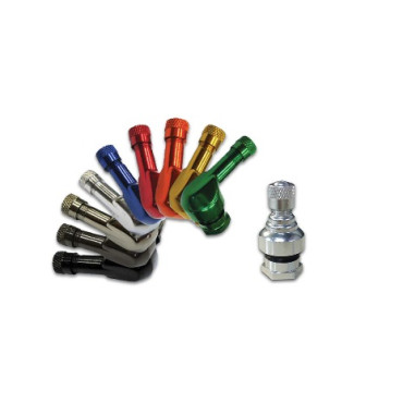 VALVOLA IN ERGAL A 90 GRADI  diametro 11,3 mm la coppia - COLORI ASSORTITI -