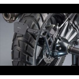 PORTA TARGA RAGOLABILE LIGHTECH KIT CON LUCI TARGA PORTAFARO SILVER E CATADIOTTRO per BMW R NINET SCRAMBLER (2016-2018) / URBAN / RACER /PURE