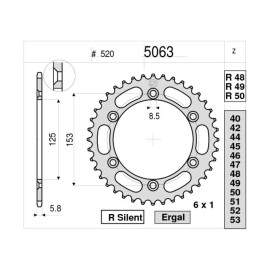 KIT Trasmissione DID - PIGNONE 13 - CORONA 47 - CATENA DID 520 DZ 2 SDH G&B 104 MAGLIE per HONDA CRF 150 F (2006-2013)