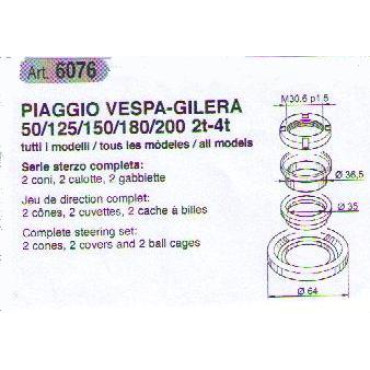 Cuscinetti Sterzo BUZZETTI per PIAGGIO VESPA - GILERA Cuscinetti Sterzo BUZZETTI per PIAGGIO VESPA - GILERA