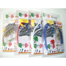 kit tubi freno areonautici GOODRIDGE in treccia  ACCIAIO/ ACCIAIO anteriore+posteriore  YAMAHA R1 (2007-2008)