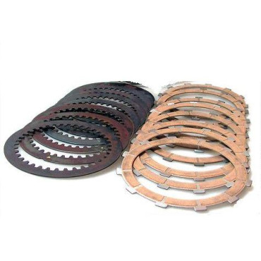 DISCHI FRIZIONE CONDUTTORI RACING SINTERIZZATI + CONDOTTI  NEWFREN PER KAWASAKI EN 450 LTD (454) (86/89) EN 500 (90/04) ER-5 500 TWISTER (97/07) EX 500 (87/96) EX 500 NINJA (94/97) GPZ 500 S (88/04) GPZ 550 (81/87) GPZ 600 R (85/89) GT 550 (83/01)