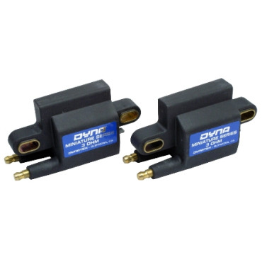 Kit Bobina accensione DYNA MINI SERIES doppia scintilla DOPPIA USCITA - intersasse fissaggio da 75mm a 90mm -