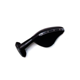 Specchio Retrovisore Universale Omologato Sinistro FAR per Moto Carenate con Freccia LED Integrata Asta Nera Calotta Nera