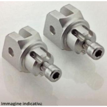 Poggiapiedi passeggero Adattatore per pedana originale (coppia) per SUZUKI GSX-S 1000 (2015)
