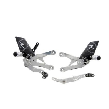 PEDANE R VERSION SILVER CAMBIO NORMALE E ROVESCIATO per YAMAHA  R1 / R1M (2015-2018)