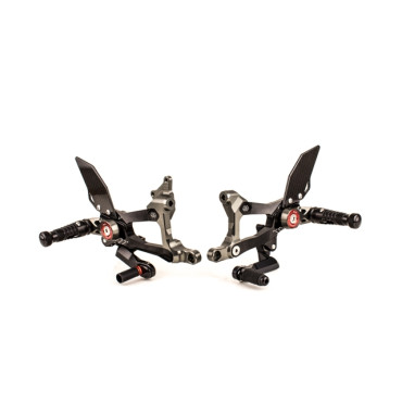 Comandi Pedane Arretrate Regolabili - 16 Posizioni - per DUCATI  Panigale V4 R / Panigale V4 Superleggera / Panigale V4 / Panigale V4 S