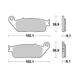 Pastiglie freno SBS Anteriore Sinterizzate (1 coppia per 1 disco), CAGIVA GRAN CANYON HONDA HORNET
